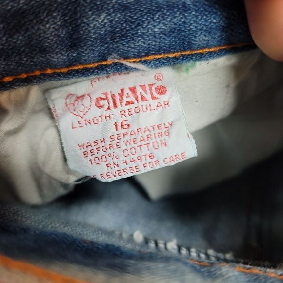 Gitano Women's Custom Reverse Tie-Dye Denim Shorts Size 16 - Picture 3 of 9